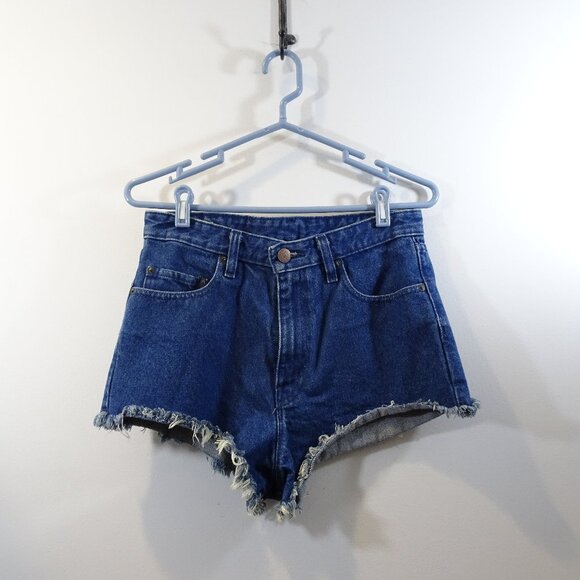 BDG Denim Shorts Womens Size 27 High Rise Cut Off Destroyed Shortie Festival - Picture 1 of 6